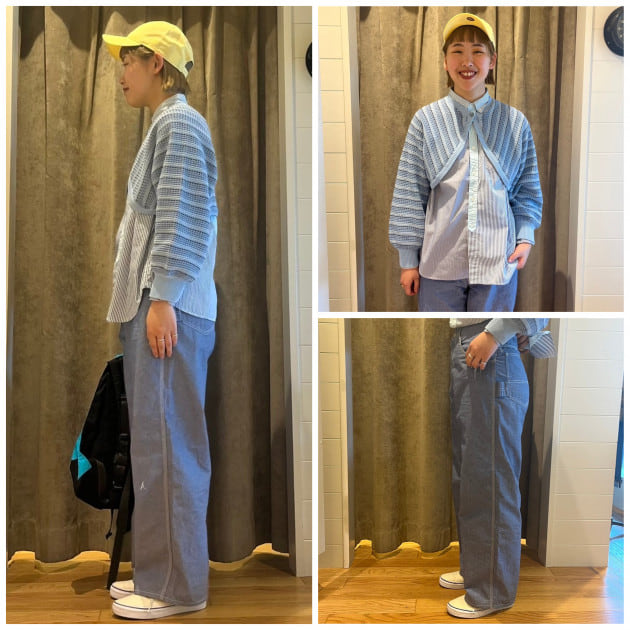 春はワークに！シャンブレー ペインター パンツを着回し