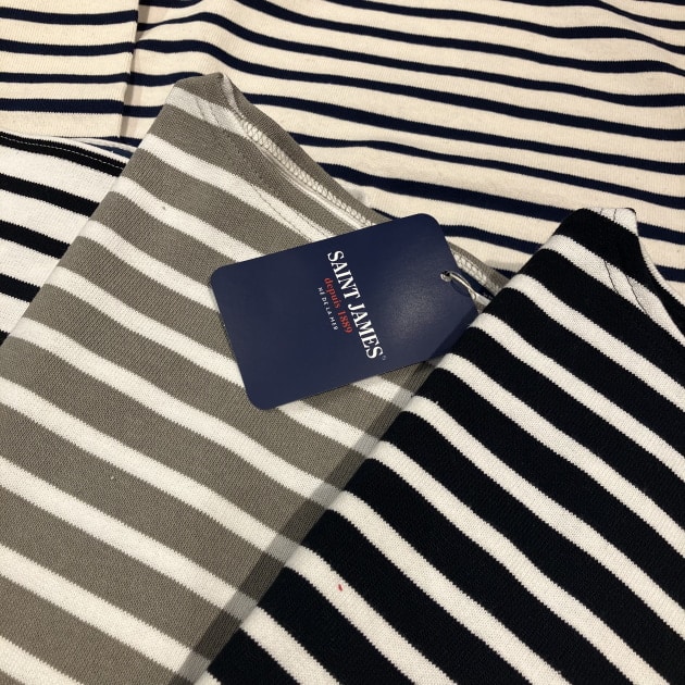 ＜SAINT JAMES＞OUESSANT ボーダーボートネックTシャツ