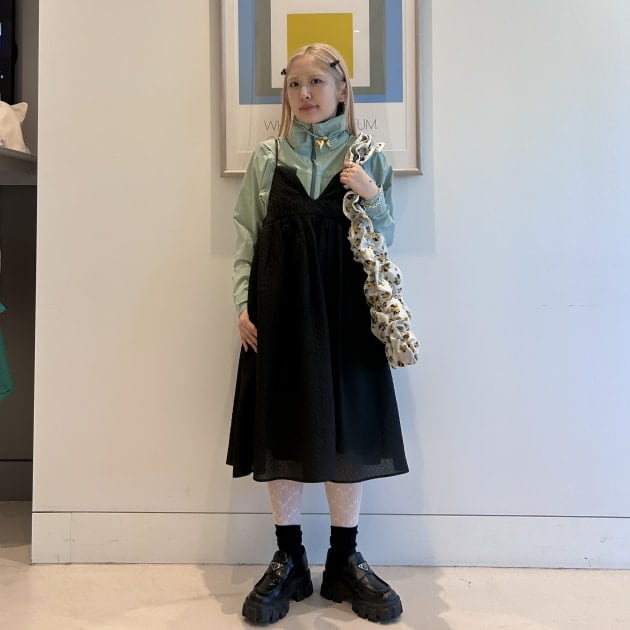 タグ付き◼︎ビームス　CAROLINA GLASER ビーズビスチェ付 ワンピース CAROLINA GLASER（カロリナ グレイサー）ビーズビスチェ付 ワンピース