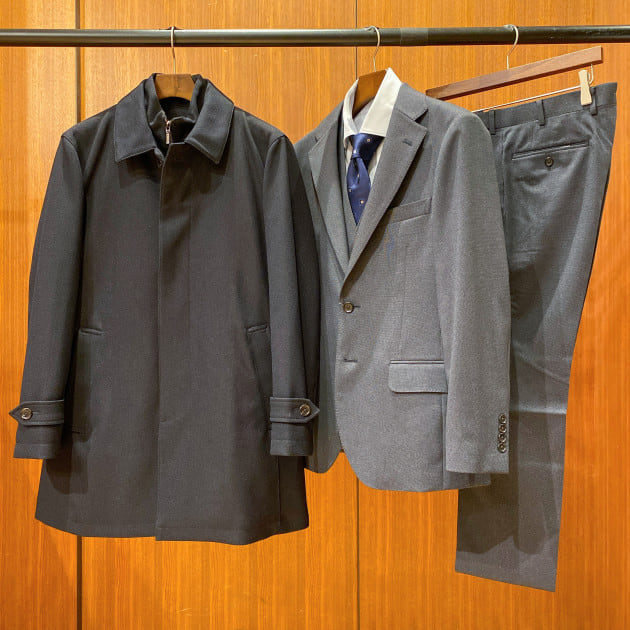値下げ❗️ビームス BEAMS グレー ステンカラーコート サイズ50/XL THE NORTH FACE PURPLE LABEL＞ステンカラーコート、絶賛予約受付中