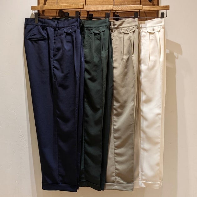 2-pleated trousers expressed in polyester｜BEAMS PLUS（ビームス 