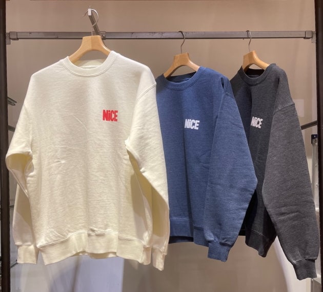 NICE ロゴプリント クルーネック スウェット｜ビーミング ライフ