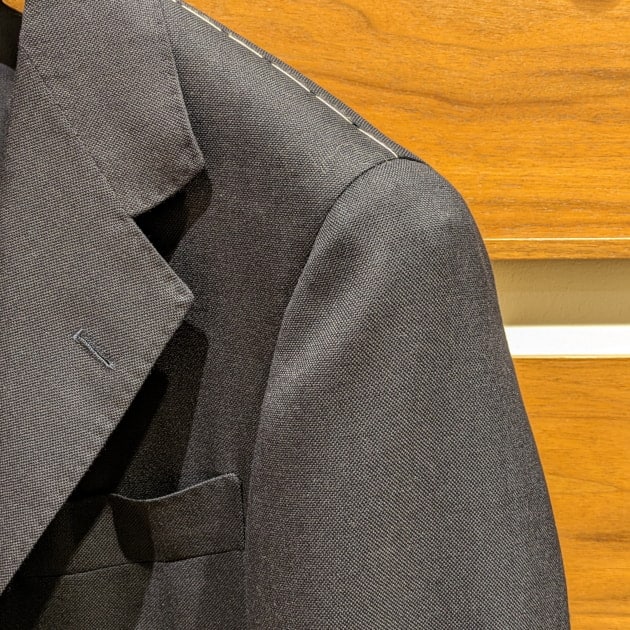 BEAMS F ブレザー ダークネイビー 金ボタン ハンドメイドライン