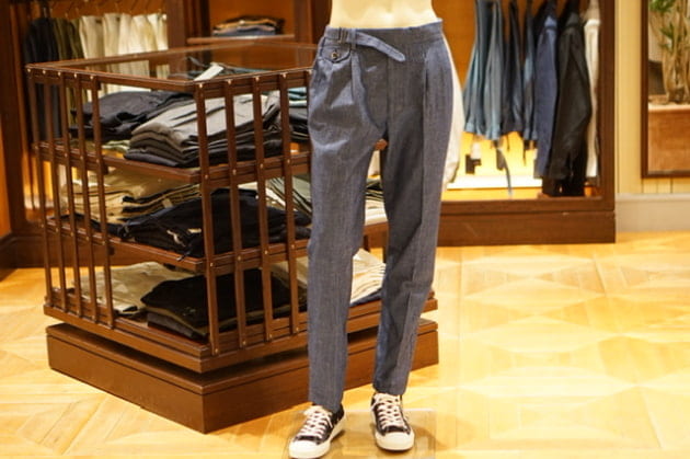 GERMANO × beamsf 別注 リネン2プリーツグルカパンツ 美品✨ GERMANO