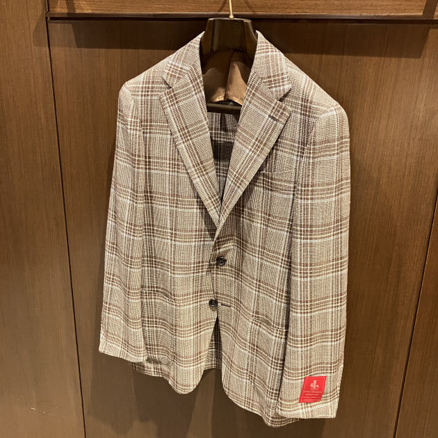 P*y様 【超美品】Brilla per il gustoブロックチェックジャケ Brilla per il gusto＞ウールシルク ブラックチェックジャケット