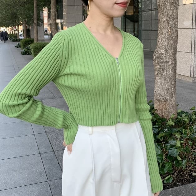 AURALEE Vネックカーディガン ライトグリーン AURALEE Vネックカーディガン ライトグリーン