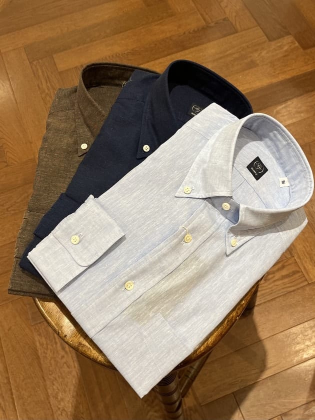 BEAMS F〉cotton linen BD shirt ｜ビームスF／インターナショナル