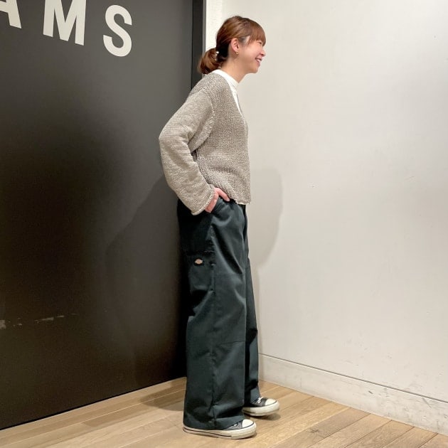 サイズ比較！＜Dickies＞×＜BEAMS BOY＞ダブルニーパンツ