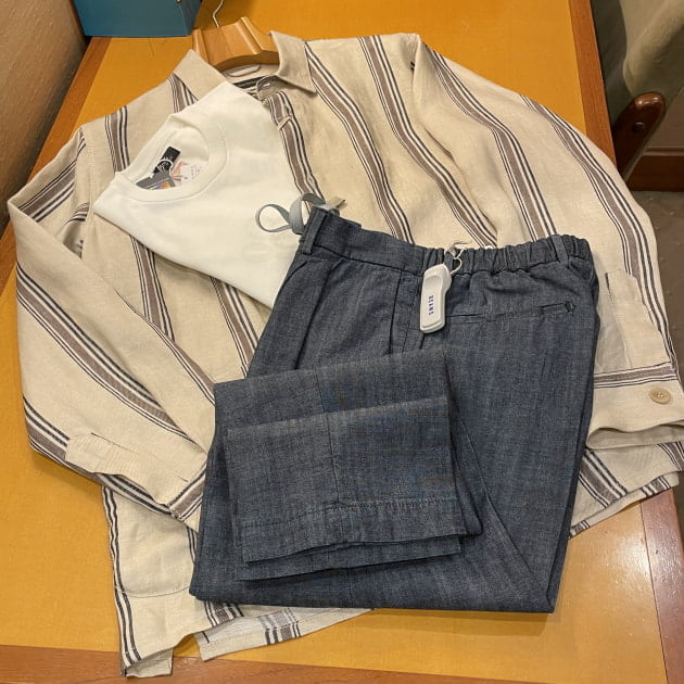 east harbour surplus palm 85 jacket seersucker white blue