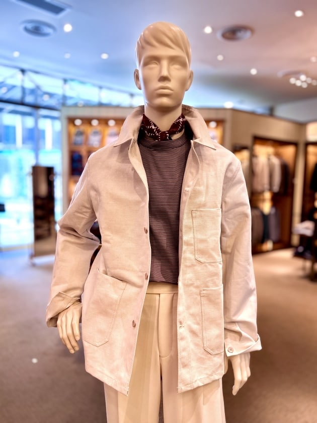 【激レア】RRL リネンコットン チョアジャケット L カバーオール　22SS フランス最古のチョアジャケット。｜ビームス ハウス 梅田｜BEAMS