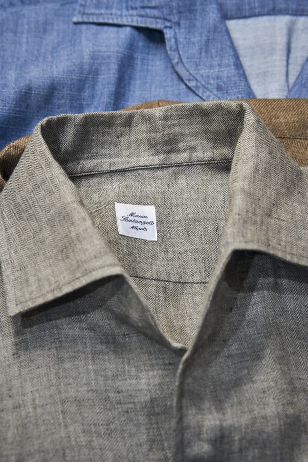 BEAMS別注 Maria Santangelo リネン シャツ ジャケット BEAMS F（ビームスF）【別注】Maria Santangelo / MARCELLO リネン