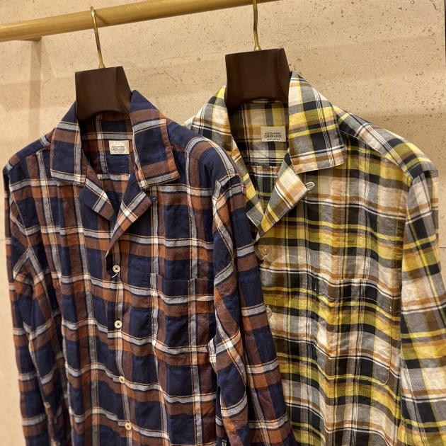 ALESSANDRO GHERARDI〉plaid open collar shirts ｜ビームスF