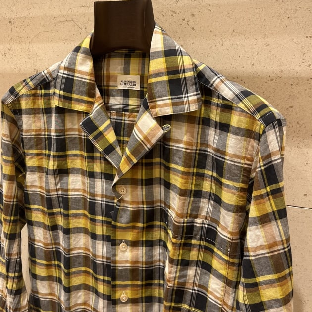 ALESSANDRO GHERARDI〉plaid open collar shirts ｜ビームスF