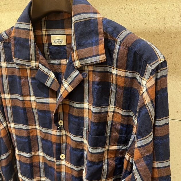 ALESSANDRO GHERARDI〉plaid open collar shirts ｜ビームスF