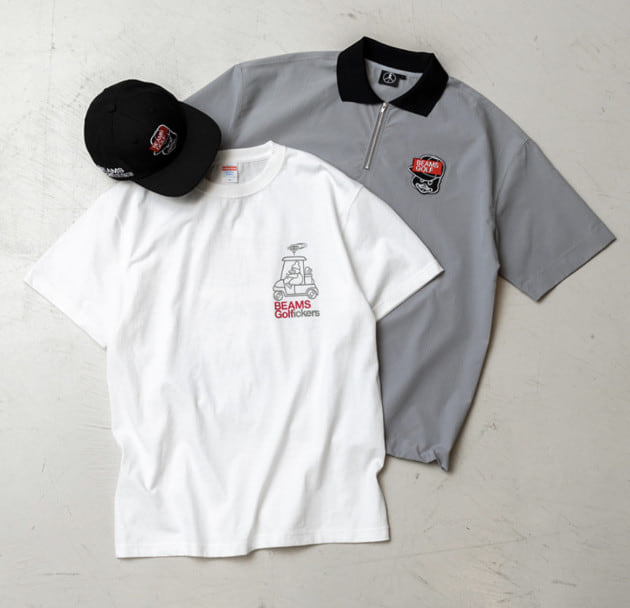 好評最新作新品未使用　golfickers x beamsgolf sweatポロ　2 メンズウェア