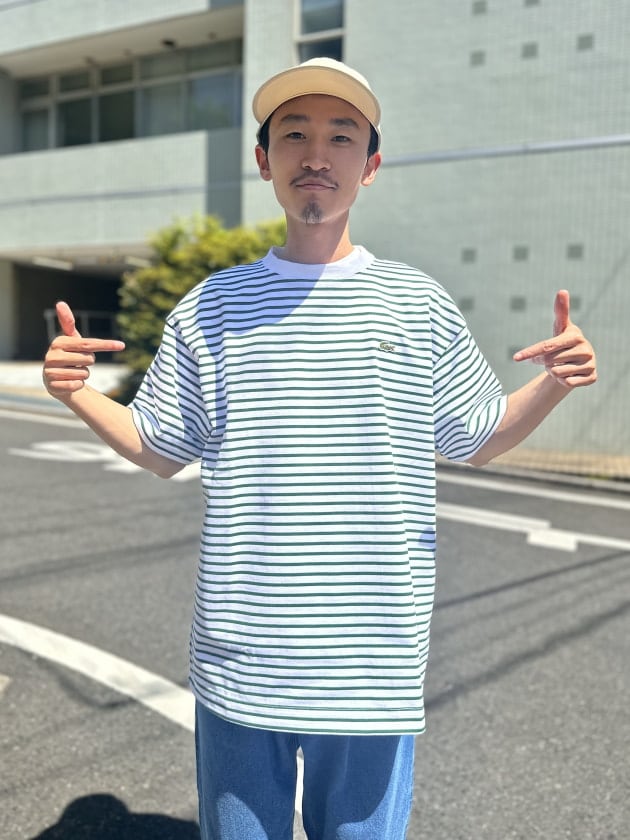 171cm 52kgがサイズ比較〉夏にぴったり ｢LACOSTE｣×｢BEAMS｣のボーダーT