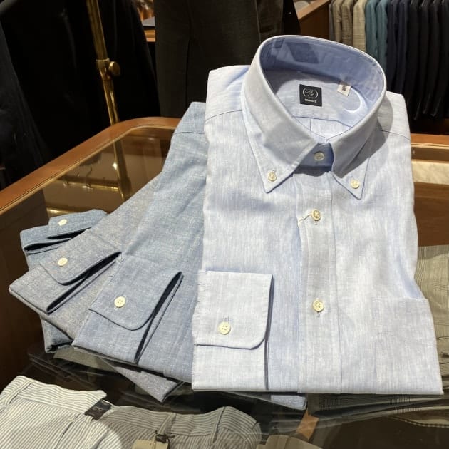BEAMS JAPAN BEAMS JAPAN Aged Denim Shirt (Shirts, Blouses