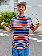 〈171cmのサイズ比較〉「BEAMS PLUS」定番のボーダーポケットTシャツ！