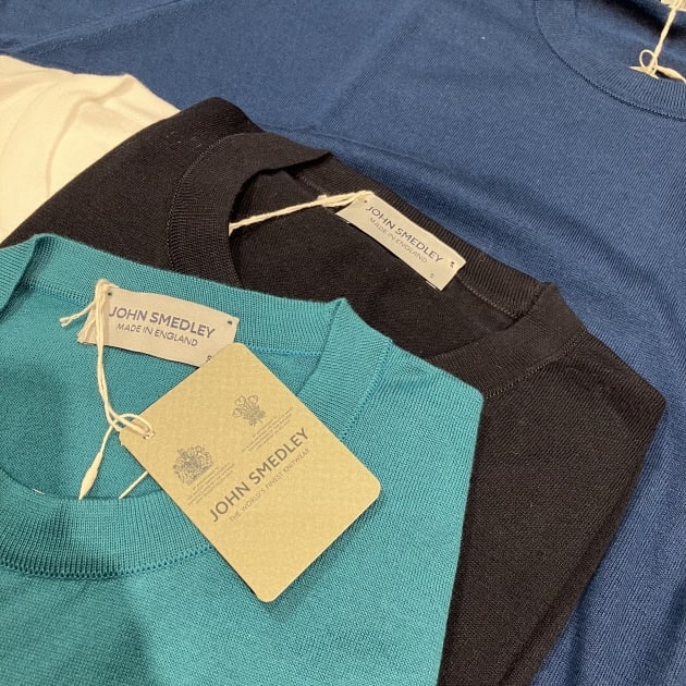 ＜JOHN SMEDLEY＞コットン クルーネックニット