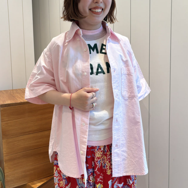 アップデートして再登場♡ビッグ ボタンダウン ショートスリーブ