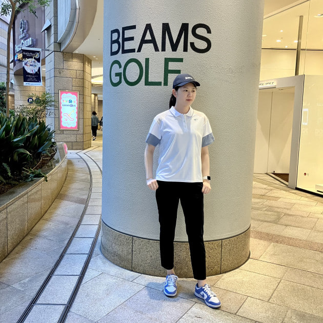【サマーセール✨】BEAMSゴルフ　レディース　ポロシャツ ビームスゴルフ BE 衿ライン半袖ポロシャツ レディースゴルフ