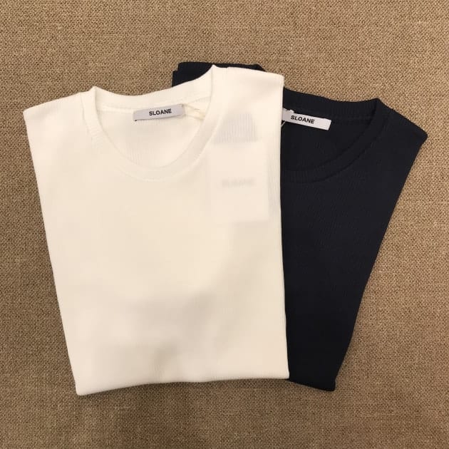 佐藤佳菜子 × SLOANE × BEAMS / 別注リブTシャツホワイト 佐藤佳菜子 × SLOANE × BEAMS / 別注リブTシャツホワイト