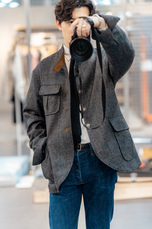 BEAMS LIGHTS / カットパイル へリンボーン ダッフルコート BEAMS