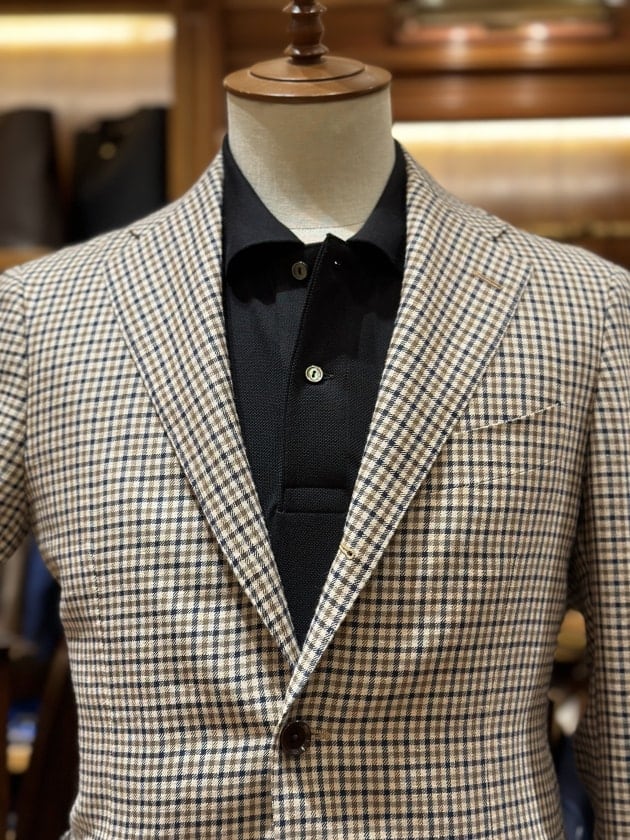 BEAMS F /EASY シルクウール ガンクラブチェック ジャケット BEAMS F /EASY シルクウール ガンクラブチェック ジャケット BEAMS F