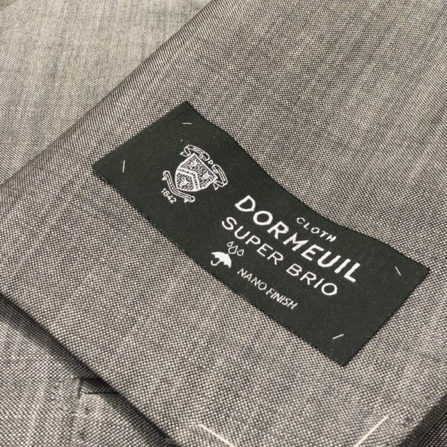 撥水性と防汚性の高い高級生地 DORMEUIL SUPER BRIO NANO FINISH