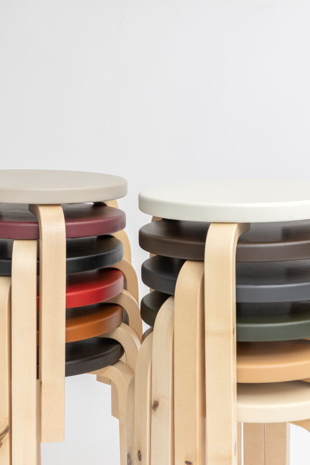 Artek Stool 60 Leather & Wild Birch|fennica(フェニカ)|BEAMS Artek Stool 60 Leather & Wild Birch|fennica(フェニカ)|BEAMS