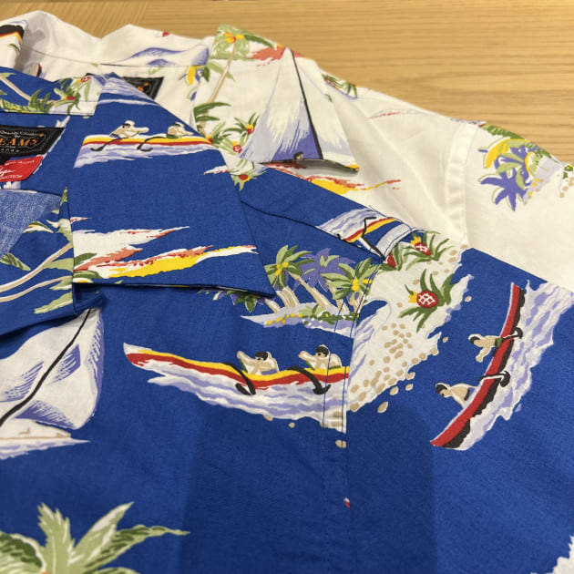 Beams×DALE HOPE Vintage ALOHA L 青ブルーアロハ HIROSHIMA PLUS レコメンド〜アロハ！この夏着たいDALE HOPE