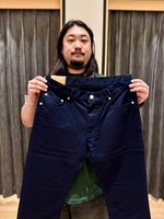 〈サイズ比較〉定番の「ストレッチ5ポケットパンツ」