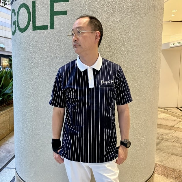 ⓁBEAMS GOLF ビームスゴルフ付け衿刺繍ポロシャツ BLACK 新作入荷しています！！！｜ビームス ゴルフ なんばパークス店