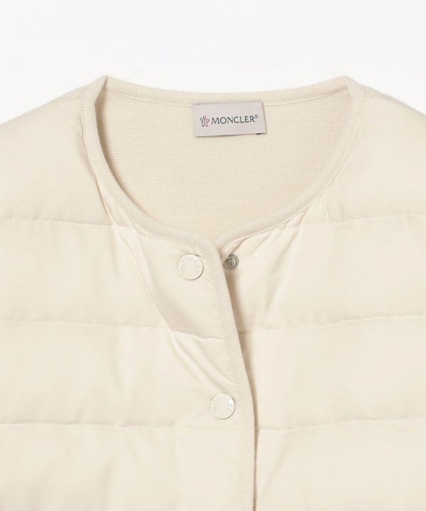 ラグジュアリーな汎用性を」《MONCLER》ノーカラーカーディガン