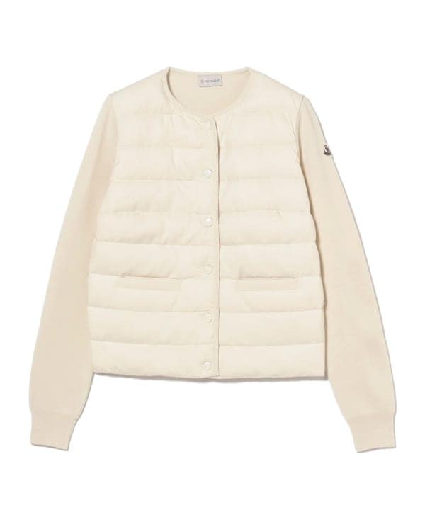 ラグジュアリーな汎用性を」《MONCLER》ノーカラーカーディガン