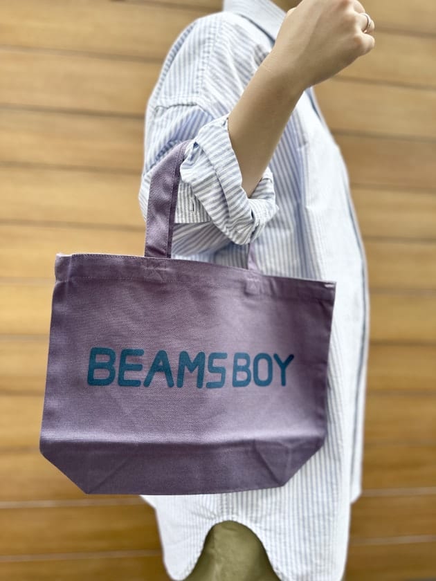 待望の再入荷！！〈BEAMS BOY〉ロゴ入りフロッキートート