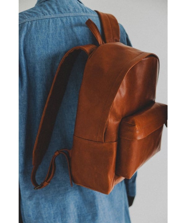 BEAMS PLUS 【別注】 MOTO モト レザーリュック黒 昨年オーダー品