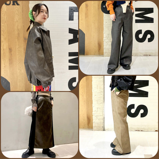 Ray BEAMS (Ray BEAMS) Faux Leather Flight Jacket (Blouson