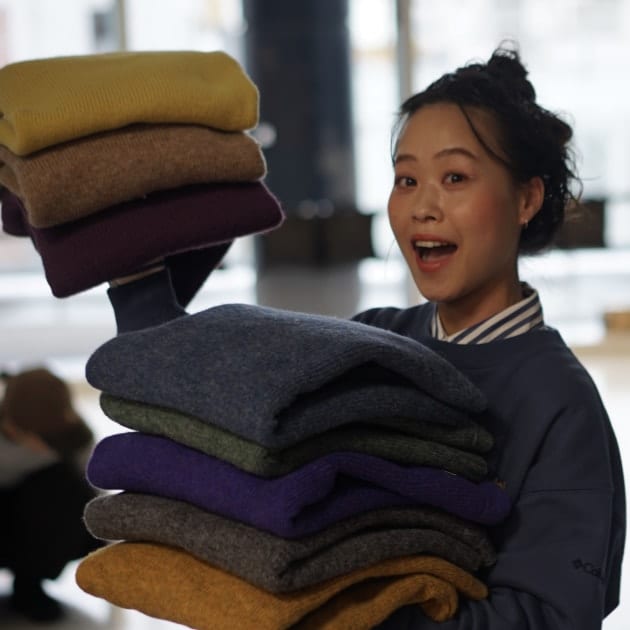 BEAMS F コットンショートスリーブニット ネイビー サイズ48 BEAMS F コットンショートスリーブニット ネイビー サイズ48