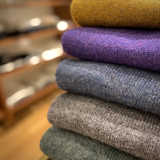 BEAMSF セーター ニット メランジ シェットランド ニット BEAMS F（ビームスF）メランジ シェットランド クルーネック