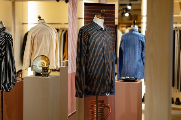 一点ものストライプシャツ＜Stripes & Colors ~Marimekko with
