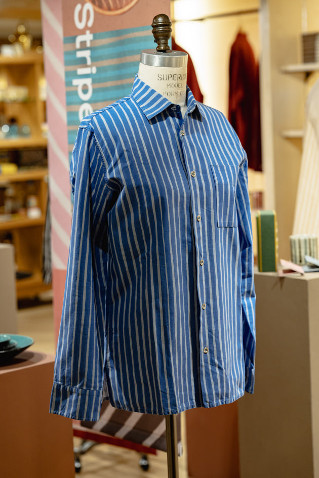 一点ものストライプシャツ＜Stripes & Colors ~Marimekko with