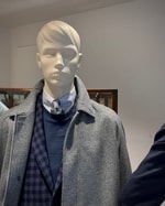 〈MACKINTOSH〉柄を多用した冬のコートスタイル