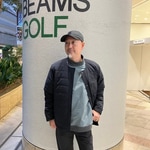 【B.G.THREE】2WAYノーカラー中綿ブルゾン