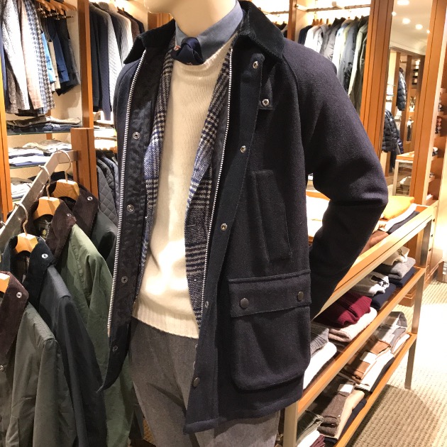 Barbour BEDALE SL C40 Navy MALLALIEUS社