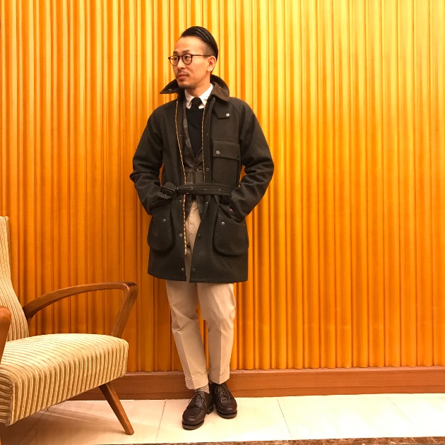 ゴールドタグ/Vintage Barbour SOLWAY ZIPPER/C38-