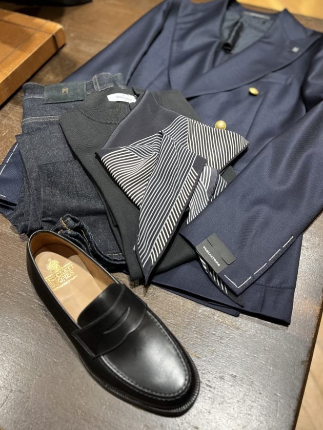 新品】GOTAIRIKU　紺　ダブル　ジレ　ベスト　タリアトーレ　Beams F 新品】GOTAIRIKU 紺 ダブル ジレ ベスト タリアトーレ Beams F