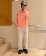 【ご紹介させて下さい。春らしいピンク×グレーのリラックスコーデ】