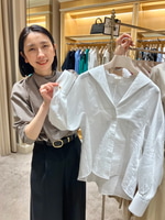 〈EFFE BEAMS〉スタッフ林がちゃっかり着ていたオープンカラーシャツ。