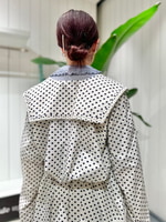 TOM BOYな女性たちになれる？！ドット セーラー カラー ワンピース！